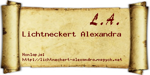 Lichtneckert Alexandra névjegykártya
